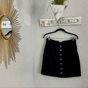 Black Button Up Skirt Size large